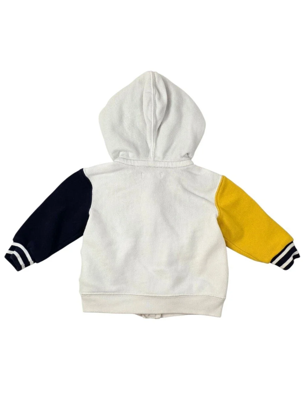 Ralph Lauren Baby Polo Hoodie Zip Jacket 6M Big Flesh Pony Colorblock Cotton